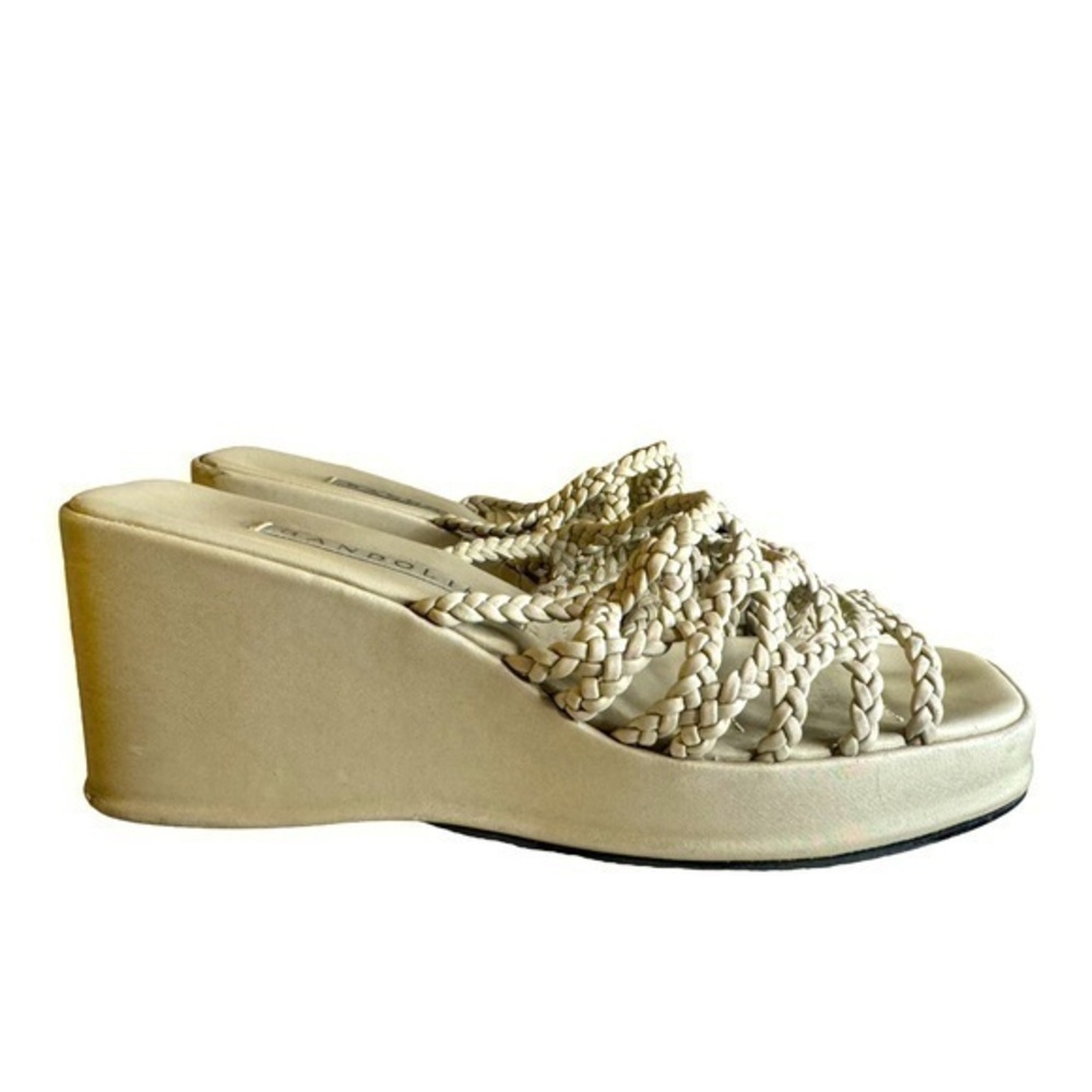 Vintage Bandolino Tan Braided Platform Sandals – Size 7.5